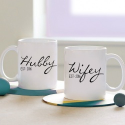Hubby / Wifey Personalised Mugs